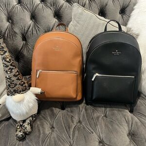 Kate Spade Black and Brown Leather Backpacks